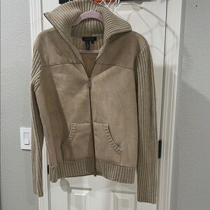 Lauren Ralph Lauren lambs wool zip sweater/jacket.  EUC - size L